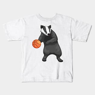 Honey badger Basketball player Basketball Kids T-Shirt